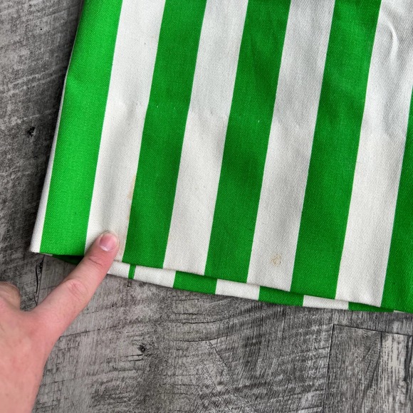 Vintage 1960's Arthur Jay Green and White Striped 3 Piece Jacket Skirt Short Set - Picture 13 of 13